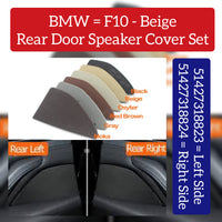 Rear Right Door Speaker Cover Beige 51427318824 Compatible With BMW 5 Series F10 F11