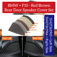 Rear Left Door Speaker Cover Red Brown 51427261965 Compatible With BMW 5 Series F10 F11