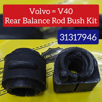 Rear Stabilizer Sway Bar Bushing Kit 31317946 Compatible With VOLVO V40 Hatchback (525)