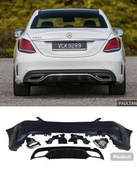 Rear Bumper Kit 2058853304 Compatible With Mercedes Benz C-Class W205 (2019-21) RBK5