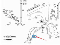 Front Right Fender Liner 2216900830 Compatible With Mercedes Benz S Class W221