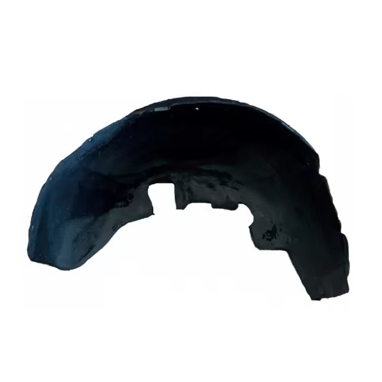 Black car fender on a white background