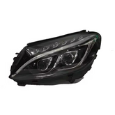 Headlight Headlamp Left A2059067303 & Right A2059067403 A2058203661 (Single Lens) (Without Blaster) Compatible With MERCEDES-BENZ C-CLASS (W205) & C-CLASS Convertible (A205) 2015-2018 Tag No.101