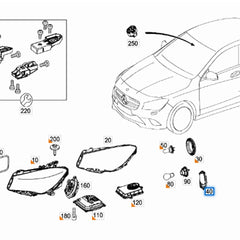 Right LED Headlight Ballast DRL Control Unit 1769066600 Compatible With MERCEDES-BENZ A-CLASS W176 & CLA Coupe C117 Tag-BL-206