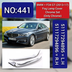 Fog Lamp Chrome Compatible With BMW 3 Series F34 GT 2013-2017 Fog Lamp Chrome Left 51117294895 & Right 51117294896 Tag-FC-441