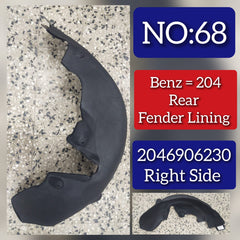 Rear Right Fender Liner 2046906230 2046905330 Compatible With MERCEDES-BENZ C-CLASS W204 Tag-FEM-68