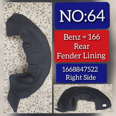 Rear Right Fender Liner 1668847522 A1668847522 Compatible With MERCEDES-BENZ GL-CLASS W166 Tag-FEM-64