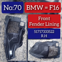 Front Right Fender Liner 51717333522 Compatible With BMW X6 F16 Tag-FE-70