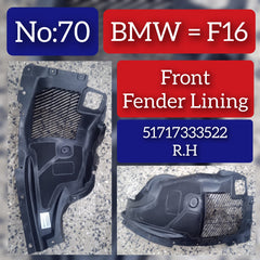 Front Right Fender Liner 51717333522 Compatible With BMW X6 F16 Tag-FE-70