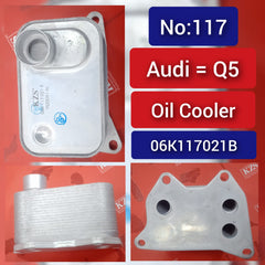 Oil Cooler 06K117021B 06K117021G 06K117021K Compatible With AUDI Q5 (FYB, FYG) & VW TIGUAN ALLSPACE (BW2, BJ2) Tag-O-117