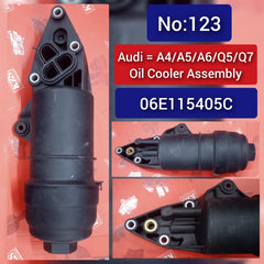 Oil Cooler Assembly 06E115405C Compatible With Audi A4 A5 A6 Q5 Q7 Tag-O-123