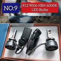 Headlight LED Bulb R12 9006 6000K (Pack of 2) Tag No.9