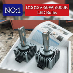 Headlight LED Bulb D1S 12V 50W 6000k (Pack of 2) Tag No.1