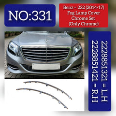 Fog Lamp Chrome Compatible With MERCEDES-BENZ S-CLASS W222 2014-2017 Fog Lamp Chrome Left 2228851321 & Right 2228851421 Tag-FC-331