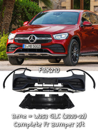 Front Bumper Kit 2538856204 Compatible With Mercedes Benz GLC W253 (2015-2020) FBK210