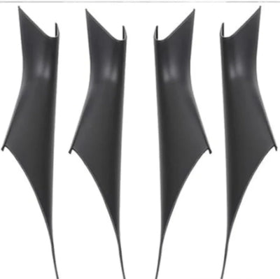 Black Inner Door Handle Covers (Without Leather Set Of 4) Compatible With BMW 5 Series G30 (2017-2025)