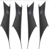 Black Inner Door Handle Covers (Without Leather Set Of 4) Compatible With BMW 5 Series G30 (2017-2025)
