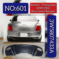 Rear Lower Bumper 3W5807433A Compatible With Bentley Flying Spur (2009-2012) Tag No.601