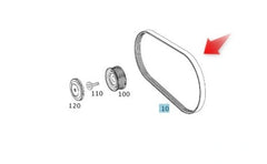 Multi Rib Belt 7PK2035 A0009970196 Compatible With MERCEDES-BENZ E-CLASS (W212) (CONTINENTAL)