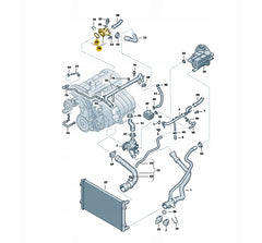 Elbow (Thermostat) 06B121132E 06B121132B For AUDI A4 Tag-E-51