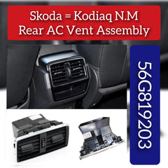 Rear Ac Vent Assembly 56G819203 Compatible with Skoda Kodiaq