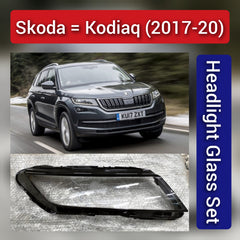 Front Headlight Glass Compatible with Skoda Kodiaq 2017 - 2020.