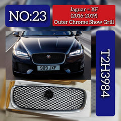 Outer Chrome Show Grill T2H3984 Compatible With Jaguar XF (2016-2019) Tag No.23
