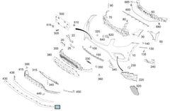 Front Bumper Chrome Left 2538852700 & Right 2538852800 Compatible With Mercedes-Benz GLC-CLASS W253 (2016-2019) Tag No.266
