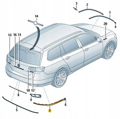 Rear Bumper Chrome Left 3G0853841 Right 3G0853842 Compatible With Volkswagen PASSAT B8 (362) Tag No.165