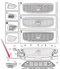 Front Bumper Bracket Right 31425182 & Left 31425181 Compatible With VOLVO Volvo XC60 & VOLVO XC60 II (246) Tag No.2603