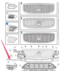 Front Bumper Bracket Right 31425182 & Left 31425181 Compatible With VOLVO Volvo XC60 & VOLVO XC60 II (246) Tag No.2603