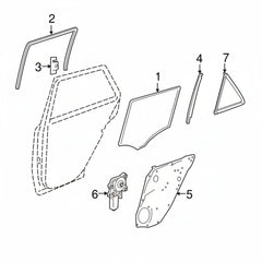 Rear Left Power Window Regulator 1647303179 Compatible with MERCEDES-BENZ M-CLASS (W164)