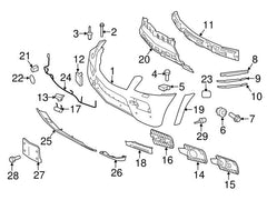 Front Bumper Outer Cover Right 1648858725 &Left 1648858825 Compatible With Mercedes-Benz GL-Class W164 Tag No.110