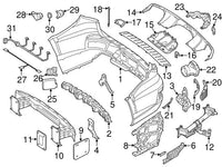 Rear Bumper Bracket Left 1668852714 & Right 1668852814 Compatible With Mercedes-Benz GLS W166 (2012-19) Tag No.604