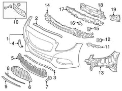 Front Bumper Bracket Left 2048850765 & Right 2048850865 Compatible With MERCEDES-BENZ C-CLASS (W204) T-1 2008-2011 Tag No.762