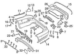 Rear Bumper Bracket Left 2128854514 & Right 2128854614 Compatible With MERCEDES BENZ E-CLASS W212 2014-2016