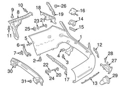 Rear Exhaust Pipe Brackets Left 2138850514 & Right 2138850614 Compatible With Mercedes-Benz E-CLASS W213 (2016-2024) Tag No.866