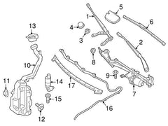 Windshield Washer Pump A2468660000 Compatible With MERCEDES-BENZ & A-CLASS (W176) & B-CLASS Sports Tourer (W246, W242)