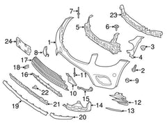 Front Bumper Grill Cover Left 2538853100 & Right 2538853200 Compatible With Mercedes-Benz GLC-CLASS W253 (2016-2019) Tag No.137