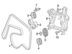 Belt Tensioner With Pulley 6512001770 6512001670 6512000070 Compatible With MERCEDES-BENZ C-CLASS (W204) & CLS (C218)& E-CLASS (W212) & M-CLASS (W166) & S-CLASS (W221, V221)