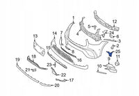 Front Bumper Bracket Left 2538859703 & Right 2538859903 Compatible With Mercedes-Benz GLC-CLASS W253 (2020-2022) Tag No.995