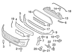 Front Bumper Grille Stripe 51117355238 Compatible With MINI (F55) | MINI / COOPER (2014-2018) Tag No.95