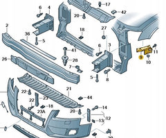Front Bumper Bracket Left 8K0807283 & Right 8K0807284 Compatible With AUDI A4 B8 (8K2) & A4 / S4 (2016-2019) Tag No.28