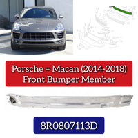 Front Bumper Member 8R0807113D Compatible With Porsche Macan (2014-2018)