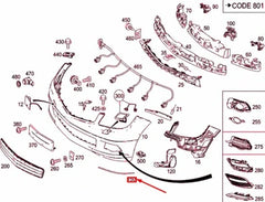 Front Bumper Chrome Left 2048853721 & Right 2048853821 Compatible With MERCEDES-BENZ C-CLASS W204 New Tag No.114