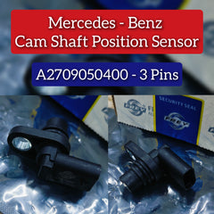 Cam Shaft Sensor A2709050400 Compatible With MERCEDES-BENZ A-CLASS (W176) & C-CLASS (W205) & E-CLASS (W212) E-CLASS (W213) & G-CLASS (W463) & GLA-CLASS (X156) & GLC (X253) & S-CLASS Coupe (C217)
