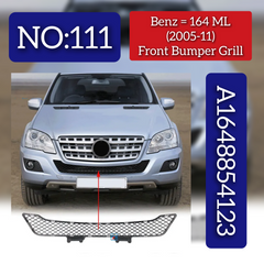 Front Bumper Grill 1648854123 A1648854123 Compatible With Mercedes-Benz GL-Class W164 (2009-2011) Tag No.111