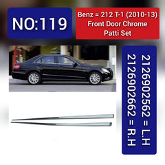 Front Door Chrome Left 2126902562 & Right 2126902662 Compatible With MERCEDES BENZ W212 T-1 2010-2013 Tag No.119