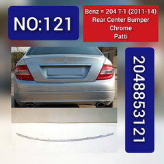 Rear Bumper Chrome 2048853121 Compatible With MERCEDES BENZ C-CLASS W204 T-1 2011-2014 Tag No.121