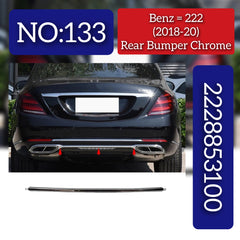 Rear Bumper Chrome 2228853100 Compatible With MERCEDES BENZ S-CLASS W222 2018-2020 Tag No.133